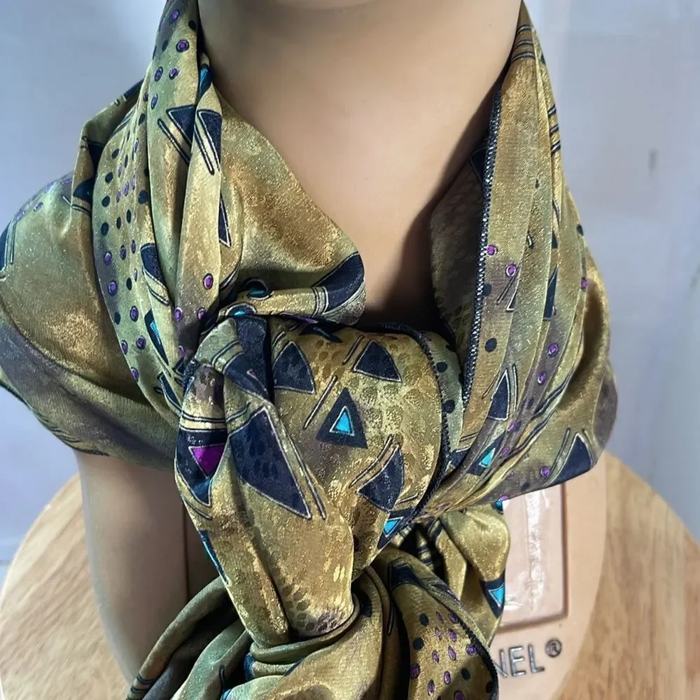 Elegant Gold and Purple Unbranded Scarf